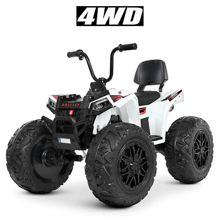 Квадроцикл електричний Bambi Racer M 4849EL-1 одномісний дитячий акумуляторний 3-8 років Білий, фото 1