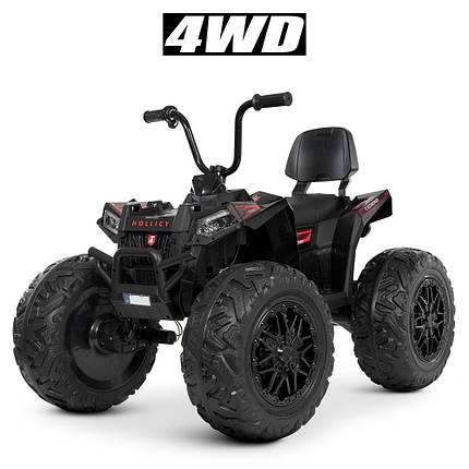 Квадроцикл електричний Bambi Racer M 4849EL-2 одномісний дитячий акумуляторний 3-8 років Чорний, фото 1