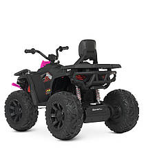 Квадроцикл електричний Bambi Racer M 4624EBLR-2-8 одномісний дитячий акумуляторний 3-8 років Чорно-рожевий, фото 4