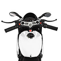 Дитячий електромотоцикл Bambi Racer M 4262EL-1 акумуляторний двоколісний від 8 років Білий, фото 2
