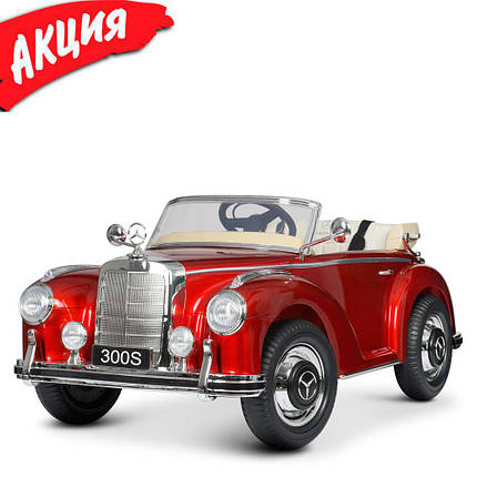 Дитячий електромобіль Bambi M 2771EBLRS-3 Mercedes 12V одномісний акумуляторний на пульті керування Червоний, фото 1