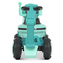 Дитячий електро екскаватор Bambi M 4616L-5 2в1 каталка толокар акумуляторний трактор Зелений, фото 5