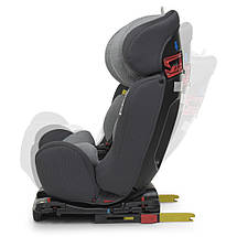 Автокрісло дитяче EL CAMINO ME 1041 BRAVO ISOFIX Авто крісло універсальне для немовляти від 0 до 12 років Сірий, фото 5