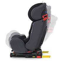 Автокрісло дитяче EL CAMINO ME 1041 BRAVO ISOFIX Авто крісло універсальне для немовляти від 0 до 12 років Чорний, фото 4