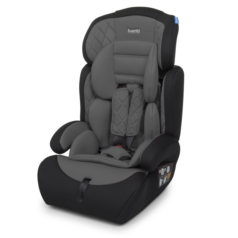 Автокрісло дитяче BAMBI M 3546 Авто крісло дитині Універсальне для дітей Від 9 до 36 кг Сірий