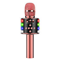 Беспроводной караоке Микрофон D168 Розовое Золото