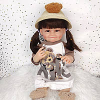 Силиконовая Коллекционная Кукла Реборн Reborn Девочка Даша Полностью Анатомическая ( Виниловая Кукла ) Высота