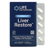 Life Extension, Liver restore, FLORASSIST, добавка для відновлення печінки, 60 рослинних капсул