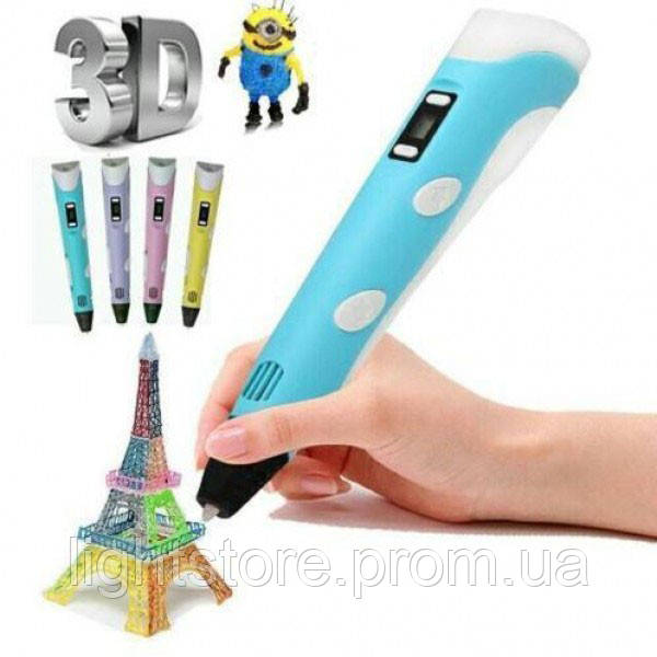 3D ручка Smart 3D Pen 2 c LCD дисплеем. WX-536 Цвет: голубой - фото 10 - id-p1883230090