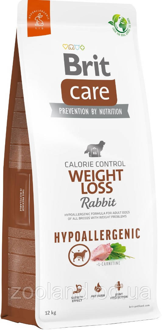 172224 Brit Care Dog Hypoallergenic Weight Loss, 3 кг