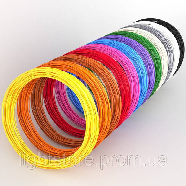 Пластик к 3D ручке. Эко 3D-пластик PLA. Набор из 20 цветов. KM-230 (200 метров) - фото 5 - id-p1883230545