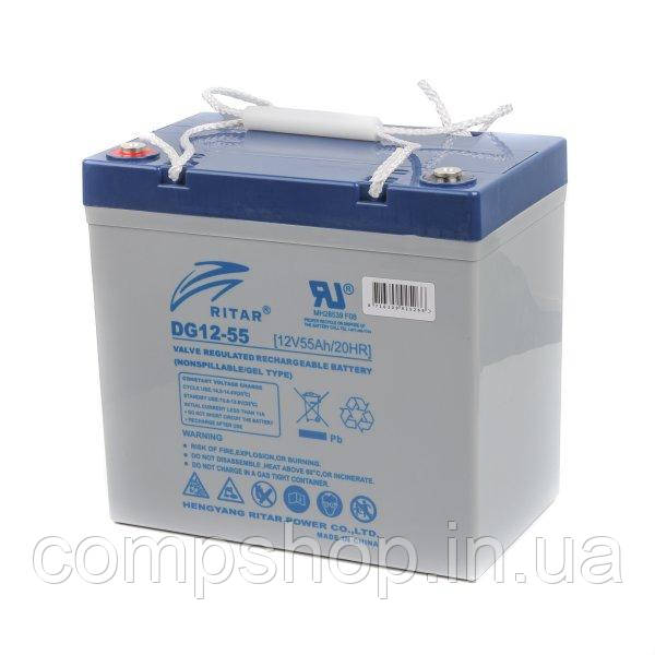 Акумуляторна батарея Ritar AGM DC12-55, Gray Case, 12V 55Ah   (код 133940)