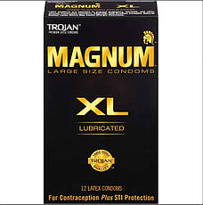 Презервативи великого розміру Trojan Magnum XL 12 шт. США, фото 3