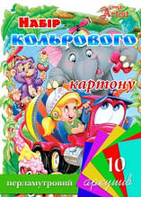 Картон кольоровий перламутровий, А4, 2-сторін.