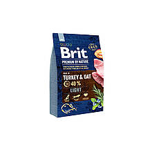 Корм сухий для собак із зайвою вагою Brit Premium Dog Light 3 кг (індичка)