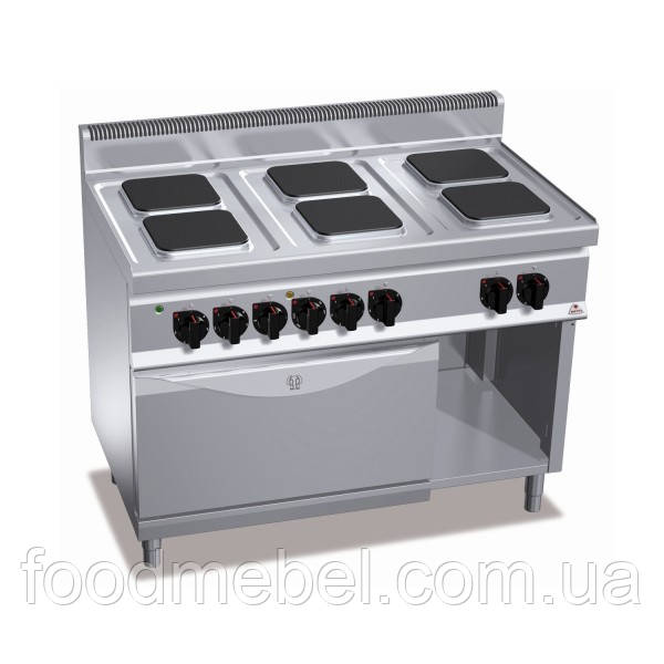 Плита електрична Bertos E7PQ6+FE шестиконфоркова з духовкою, фото 1