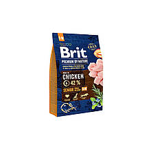Корм сухий для старіючих собак малих і середніх порід Brit Premium Dog Senior S+M 3 кг (курка)