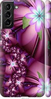 Чехол на Samsung Galaxy S21 Plus Цветочная мозаика "1961m-2115-2448"