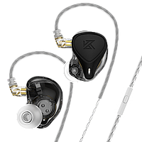 Навушники KZ ZEX Pro з мікрофоном black дротові вакуумні