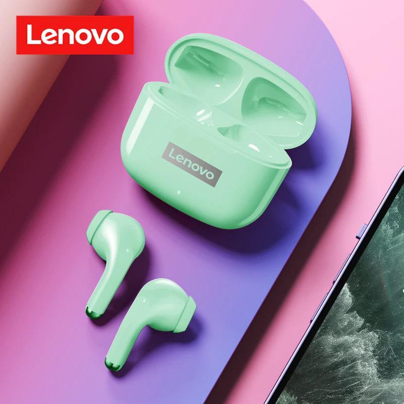 Навушники Lenovo LP40 Pro green бездротові вакуумні, фото 1