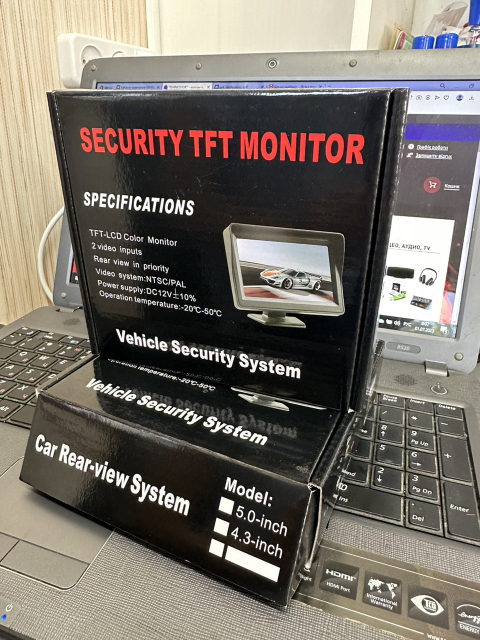 Монітор камери заднього огляду в авто 4.3" PZ703