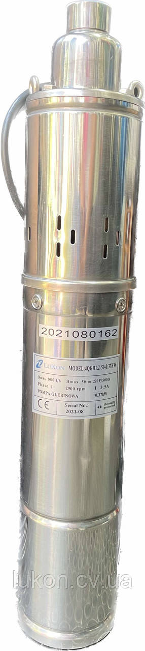 Глубинный насос шнековый LuKon QJD 1.2-50-0.37 - фото 1 - id-p1115006800