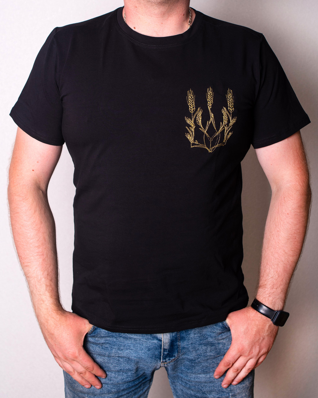 Футболка з вишивкою р.46-56 "Герб з колосками", фото 1