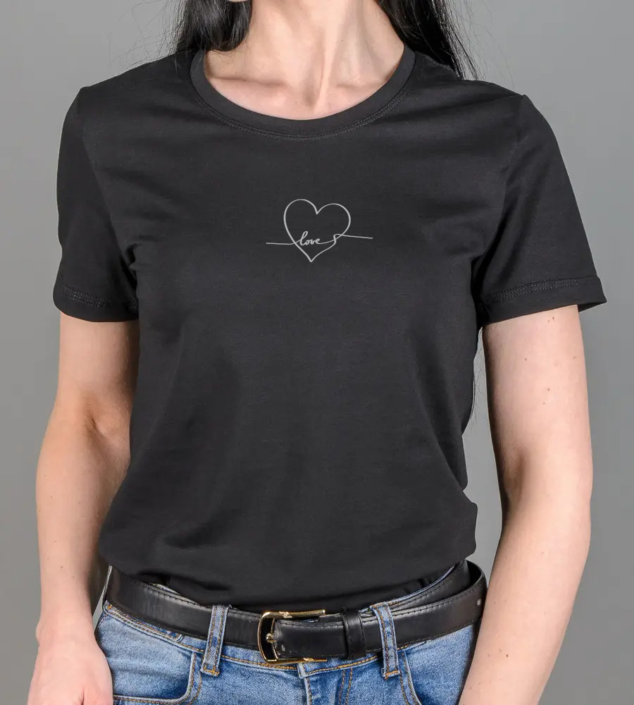 Футболка жіноча Love 2282ж (Уп.4шт M-XXL), Чорний