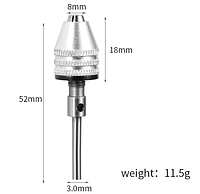 Затискний патрон 0.3-3.4 мм