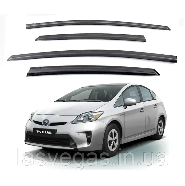 Вітровики, дефлектори вікон Toyota Prius 2009- (Kyoung Dong/Корея), фото 1