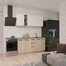 Готова Кухня Стиль Comfort 1.6 м Дуб Сонома / білий зі стільницею