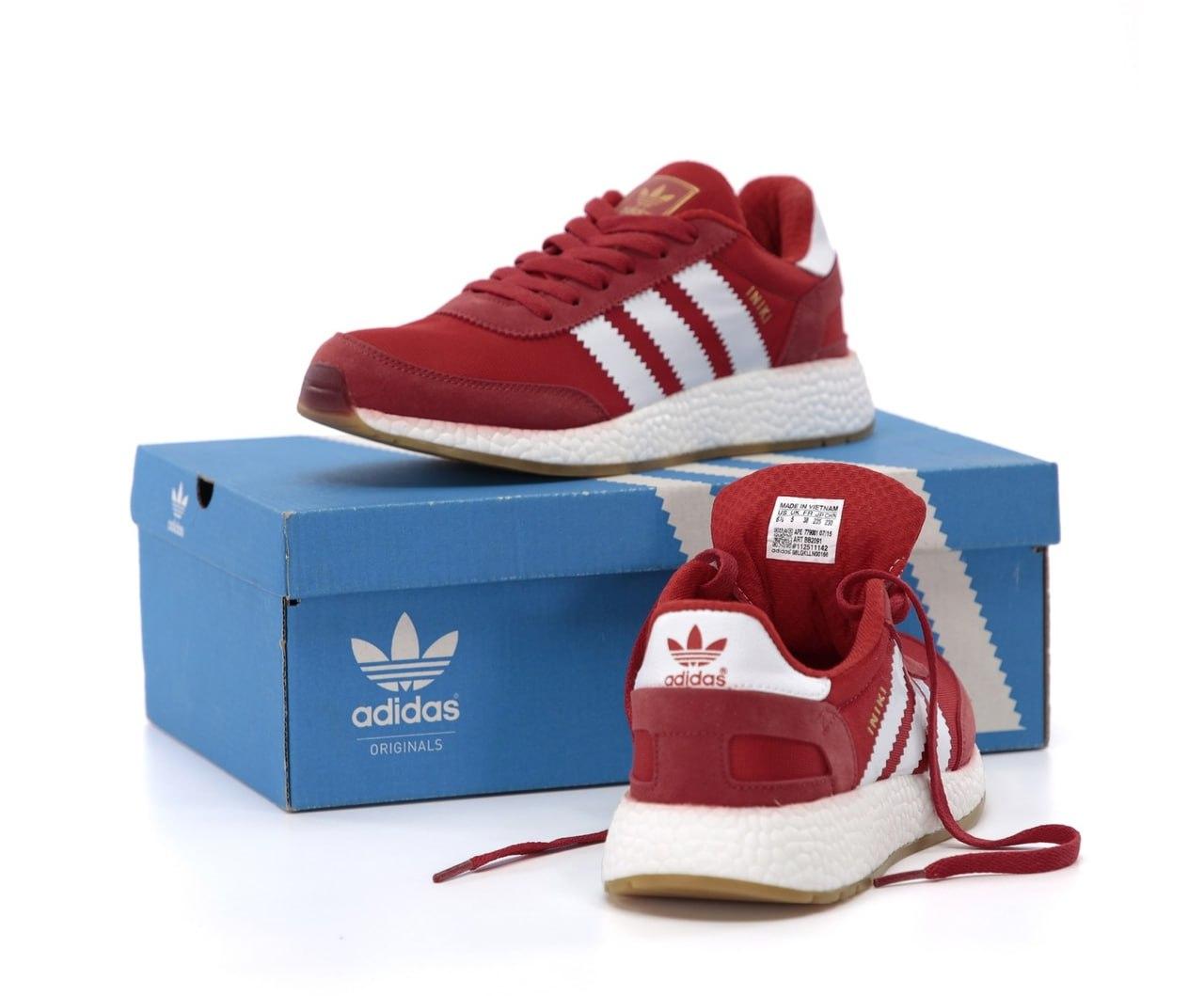 Чоловічі кросівки Adidas INIKI Red White (Червоні) Взуття Адідас Інікі повсякденні замш текстиль демісезон