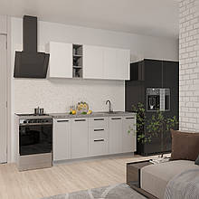 Готова Кухня Стиль Comfort 1.6 м сіро-біла зі стільницею