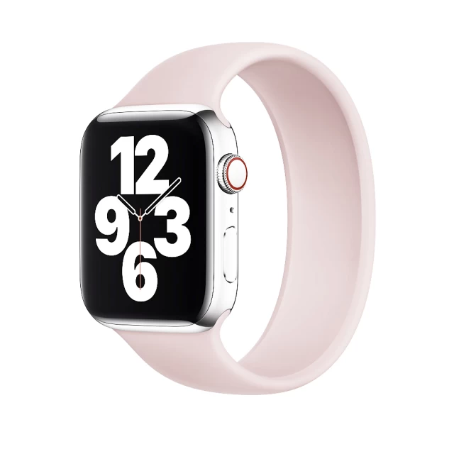 Силіконовий монобраслет для Apple Watch 38/40/41 mm 160 mm Пудровий