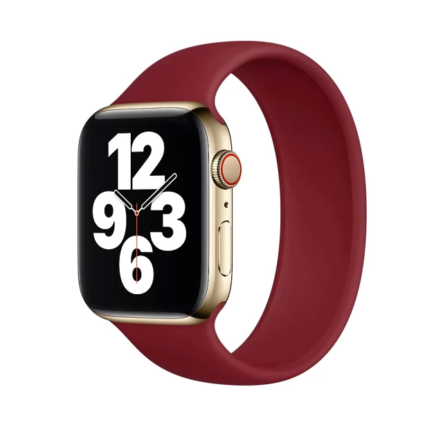 Силіконовий монобраслет для Apple Watch 38/40/41 mm 160 mm Бордовий