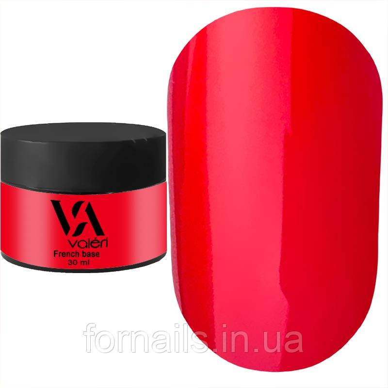 Valeri French base neon №044 (червоний, неон), 30 мл