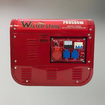 Генератор бензиновий Walter Stahl PR9500W, 4-тактний, трифазний, 380 В / 220 В / 12 В, 39 кг