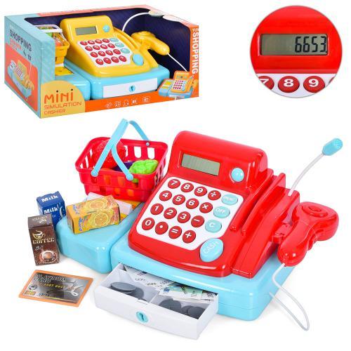 KM818J-O Касовий апарат калькулятор, гроші, кошик, продукти, стрічка конвеєрна, сканер