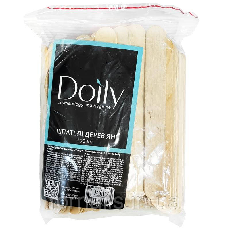 Шпатель дерев'яний одноразовий Doily 100 шт/уп