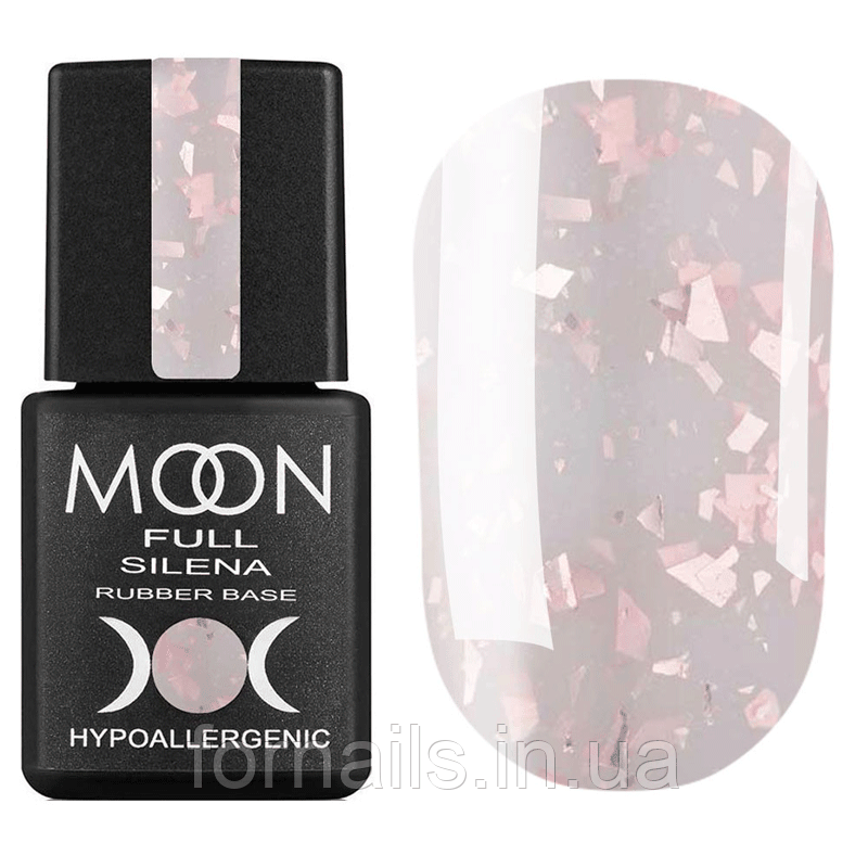 MOON FULL Potal Rubber Base Silena №2022 (молочний з рожевою поталлю), 8 мл, фото 1