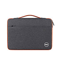 Сумка для ноутбука или документов 15,6" Dell Делл Серая с оранжевым ( код: IBN039SJ1 )