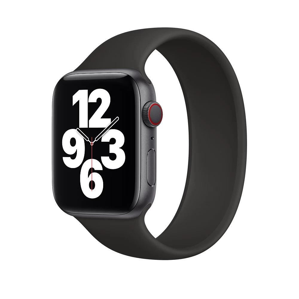 Силіконовий монобраслет для Apple Watch 38/40/41 mm 150 mm Чорний