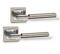 Ручки дверные для входных/межкомнатных дверей Punto CITY SN/CP матовый никель/хром
