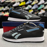 Оригинал мужские кроссовки Reebok Glide кожа черные