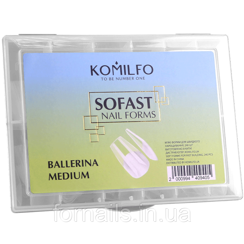 Komilfo Sofast Nail Forms Ballerina Medium, 240 шт, фото 1