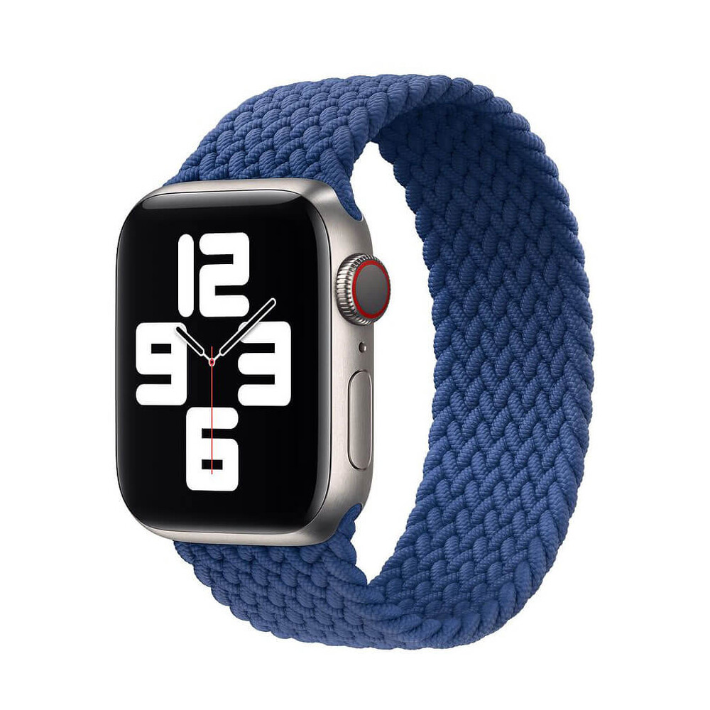 Плетений монобраслет для Apple Watch 42/44/45/49 mm Size M 149 мм Синій, фото 1