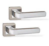 Ручки дверные для входных/межкомнатных дверей Punto NOVA SN/CP матовый никель/хром