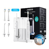 Іригатор Ardesto стаціонарний+електрична  зубна щітка, чаша 600 мл, від мережі , 3 насадки, білий Baumar - Порадуй Себе