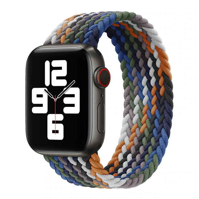 Плетений монобраслет для Apple Watch 42/44/45/49 mm Size M 149 мм Різнокольоровий, фото 1