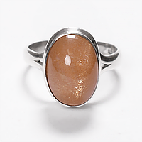 Солнечный камень серебряное кольцо, 2090КС